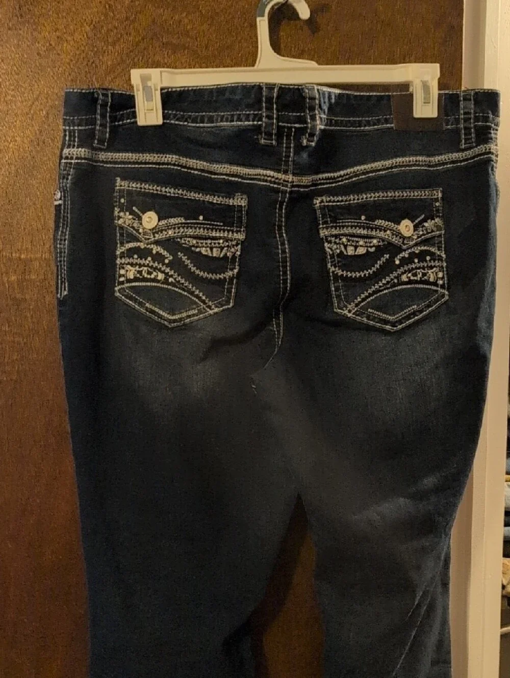 Maurices Women's Dark Indigo Skinny Jeans with Contrast Stitching